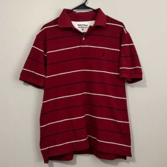 Nautica Other - USED Men's Nautica Short Sleeve Polo Shirt Color Burgundy Size Medium